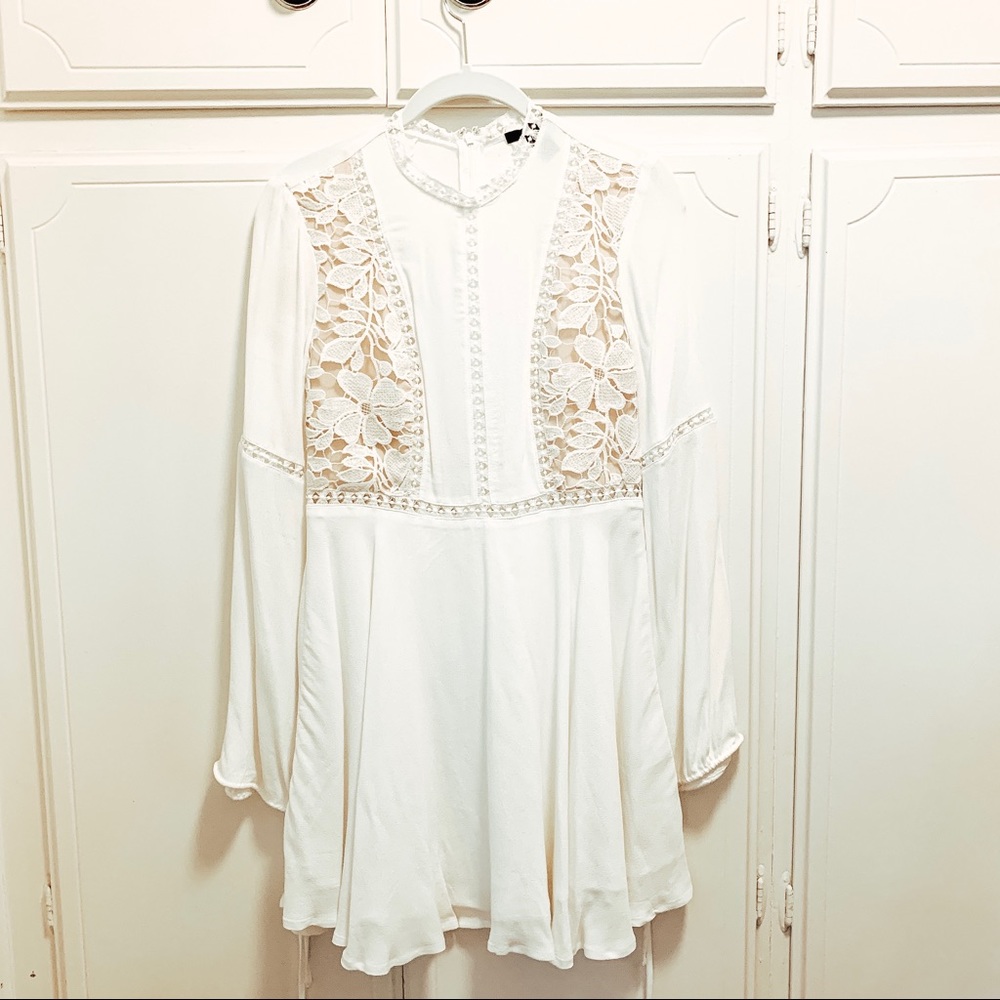 High Neck, Lace, Flowy Bridal Dress